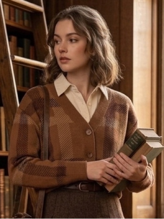 Witty Fox Sweaters - Witty Fox Plaid Button-Up Cardigan in Brown